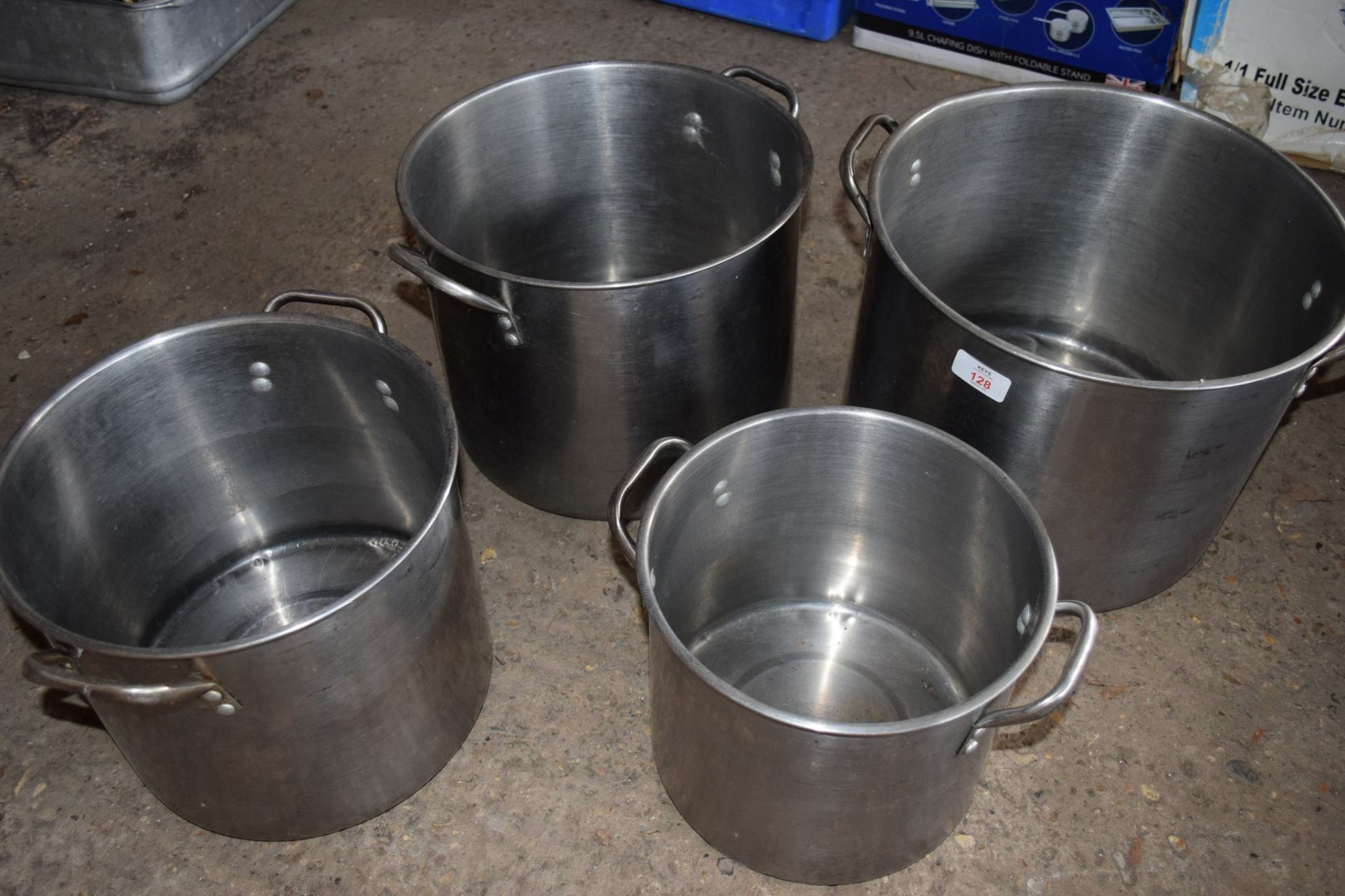 Four various sized stainless steel Cooking Pots. - Image 2 of 2