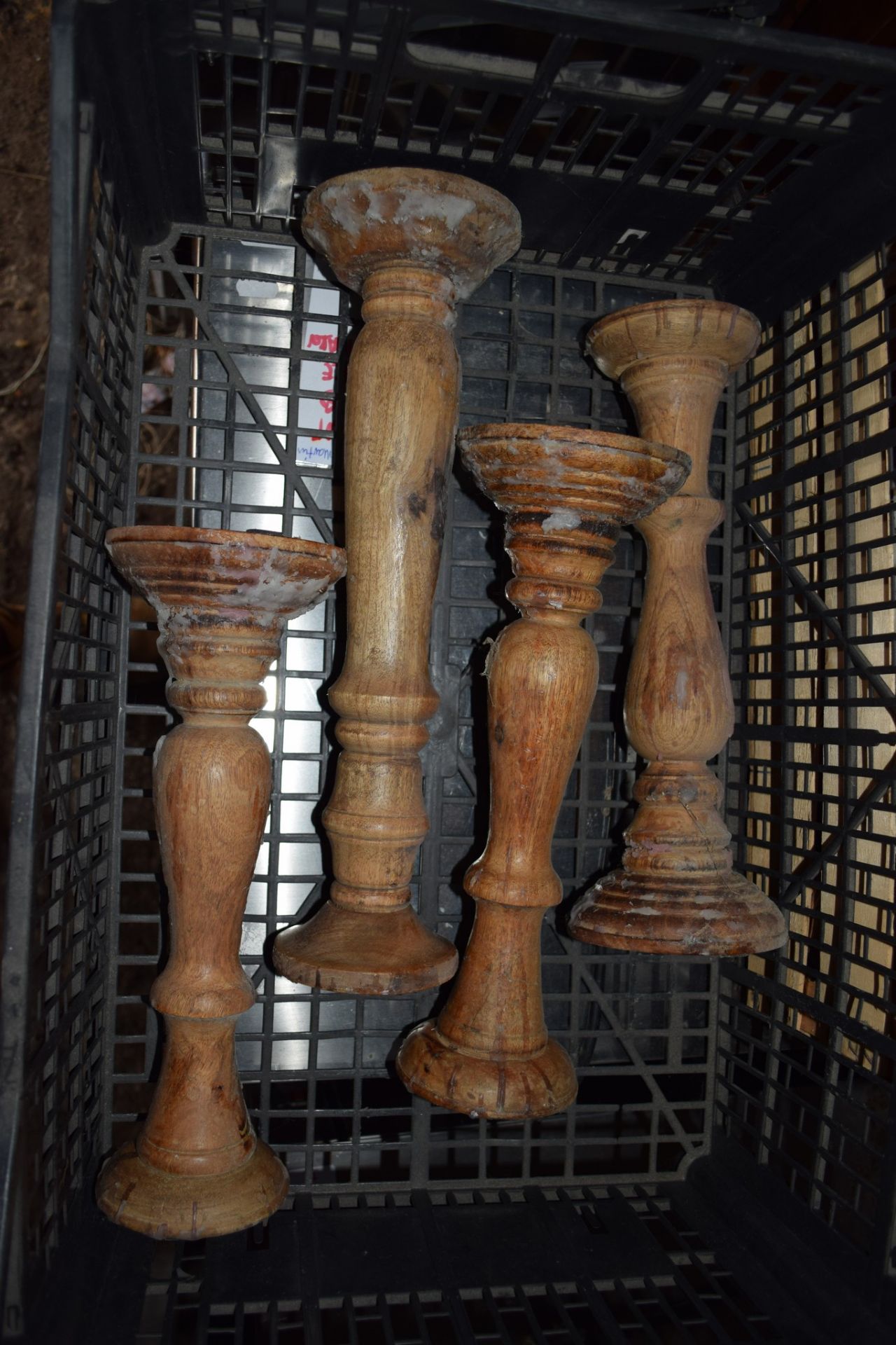 Qty decorative wooden Candle Holders. - Image 3 of 3