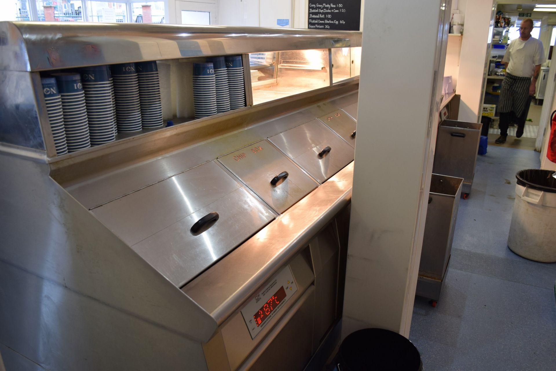 Hopkins Fish & Chip Frying Range, comprising 5 x pans, 3 x Bain Marie, 3 x Chip Boxes/Scuttles, plus - Image 12 of 25