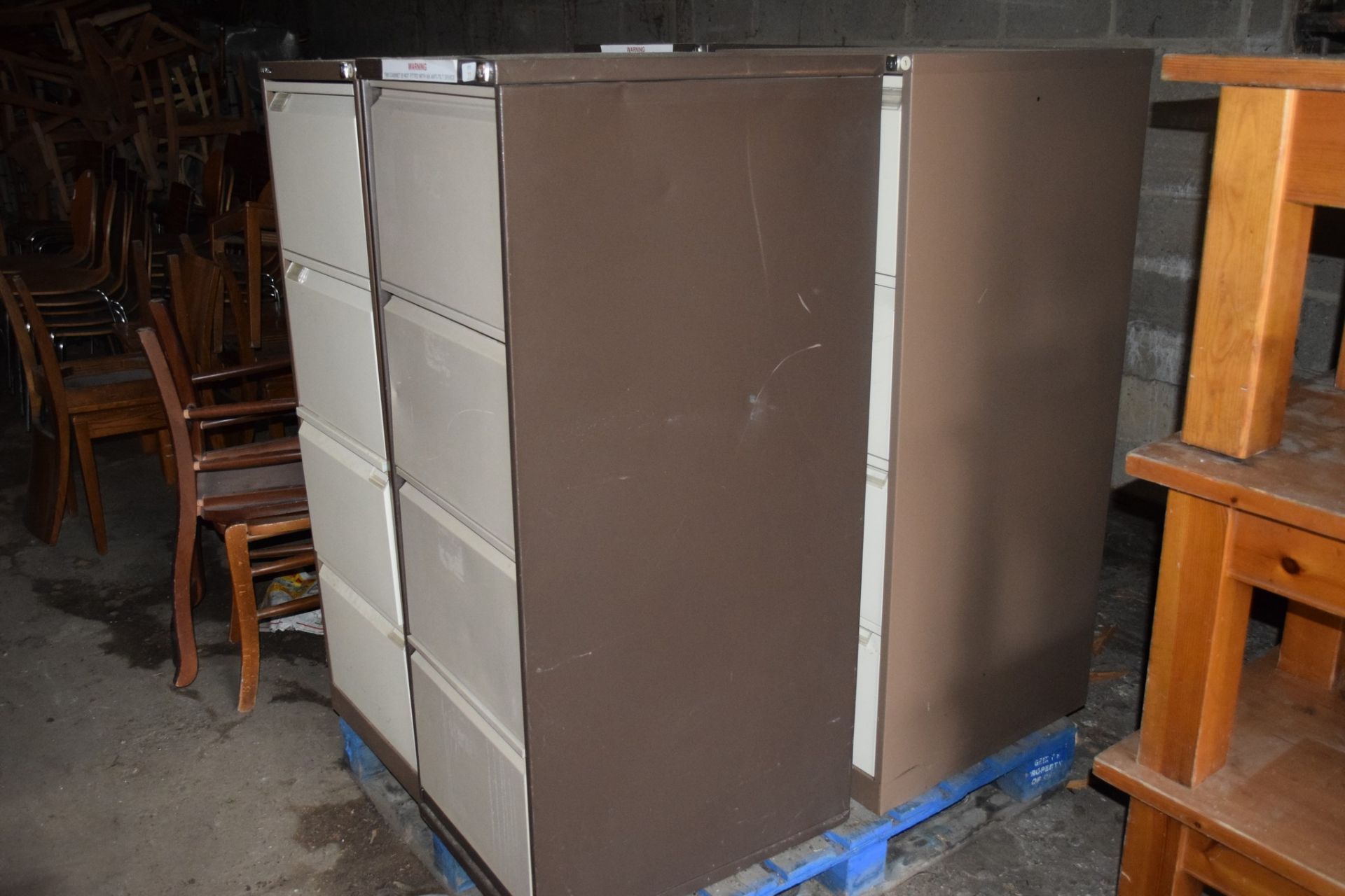 Four four-drawer metal Filing Cabinets. - Image 2 of 3