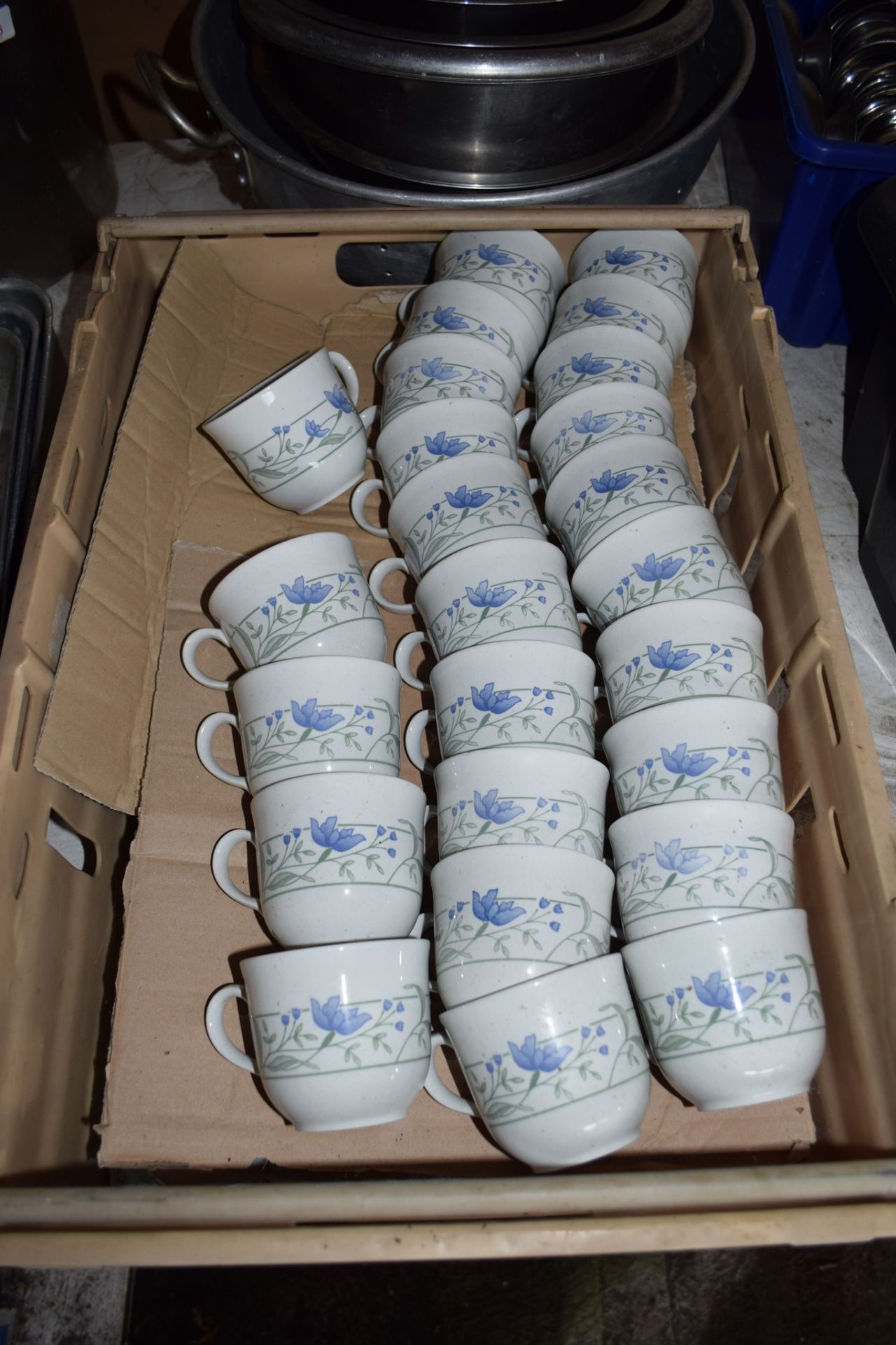 Crate: 45 floral decorated Tea Cups. - Image 2 of 2