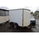 TWIN AXLE BOX TRAILER, APPROX 8FT X 5FT