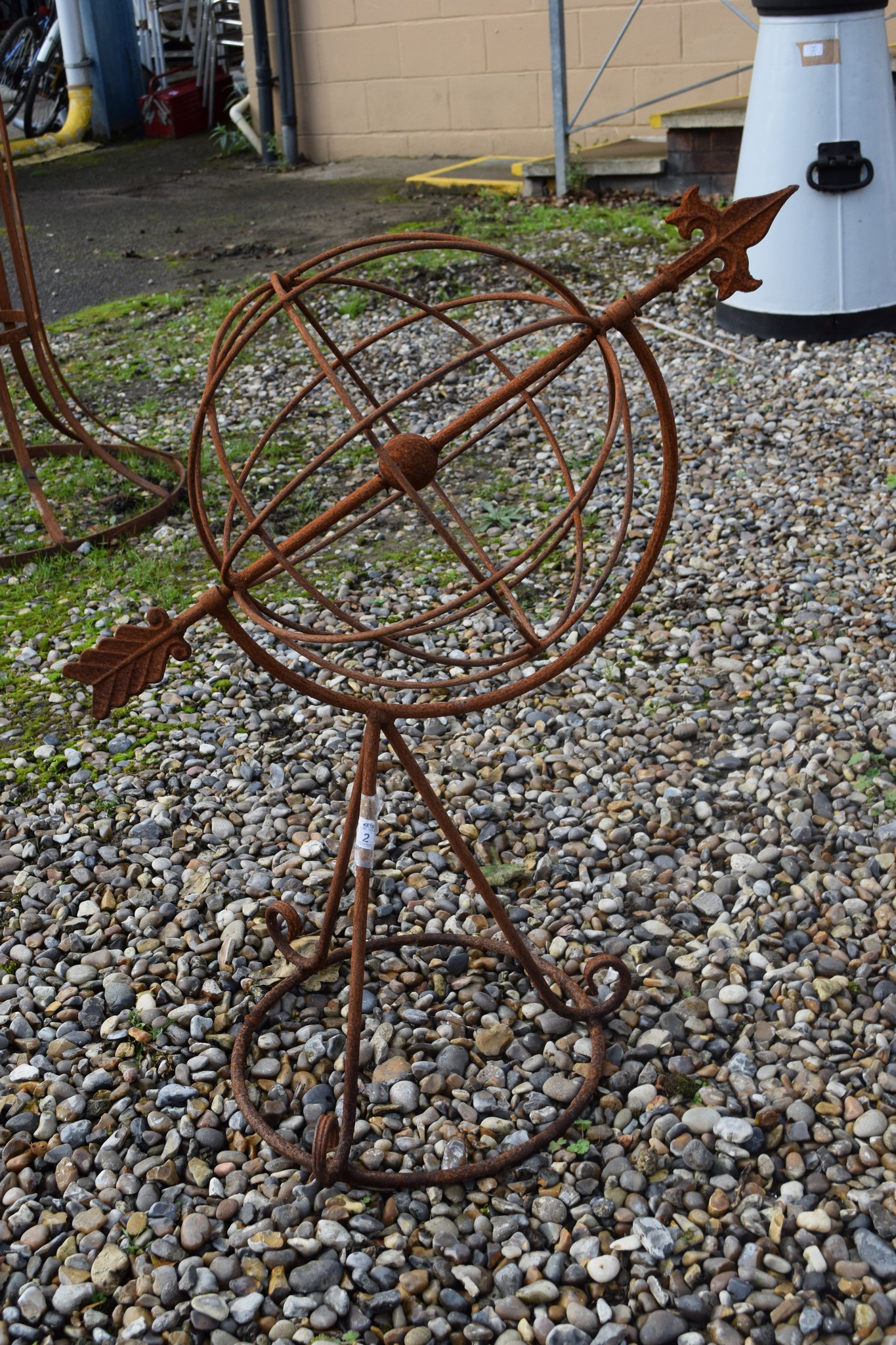 SMALL GARDEN ARMILLARY, HEIGHT APPROX 70CM