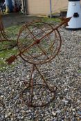 SMALL GARDEN ARMILLARY, HEIGHT APPROX 70CM