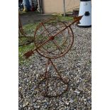 SMALL GARDEN ARMILLARY, HEIGHT APPROX 70CM