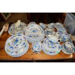 MASON’S IRONSTONE DINNER WARES IN THE REGENCY PATTERN COMPRISING QUANTITY OF DINNER PLATES, SIDE