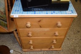 MODERN PINE FOUR DRAWER CHEST, 62CM WIDE