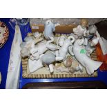 LLADRO PIECES INCLUDING MODELS OF YOUNG GIRLS, AN ANGEL, SWANS AND PIGEONS