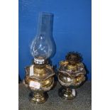 TWO COPPER OIL LAMPS
