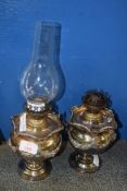 TWO COPPER OIL LAMPS