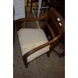 REGENCY PERIOD MAHOGANY CARVER CHAIR