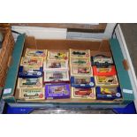 BOX CONTAINING MODEL CARS, MAINLY LLEDO