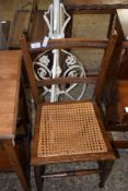 VINTAGE CANE SEAT BEDROOM CHAIR