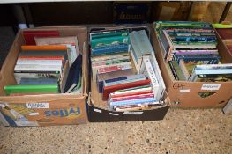 FOUR BOXES OF MIXED BOOKS