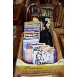 BOX OF VARIOUS VINYLS, 45RPM AND EPS ETC