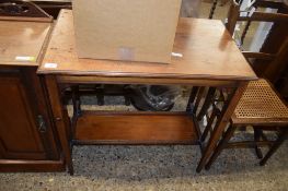 MAHOGANY RECTANGULAR TWO-TIER OCCASIONAL TABLE, 76CM WIDE