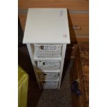 WHITE BATHROOM STORAGE CHEST, 19.5CM WIDE