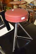 CIRCULAR TUBULAR FRAMED STOOL, 28CM DIAM