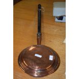 COPPER WARMING PAN, 106CM LONG