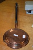 COPPER WARMING PAN, 106CM LONG