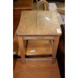 LIGHT OAK SCRUBBED TOP STOOL, 30CM WIDE