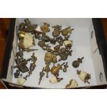 BOX OF VARIOUS DOOR FURNITURE ETC