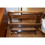 OAK MAGAZINE RACK, 48CM WIDE