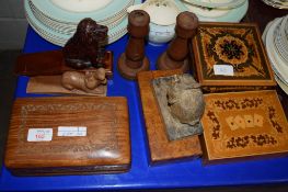 GROUP OF TONBRIDGE WARE BOXES ETC