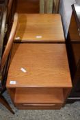 PAIR OF G-PLAN TYPE BEDSIDE CABINETS, 45CM WIDE