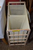 DOUBLE PINE FRAMED STORAGE CABINET, 60CM WIDE