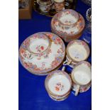 PART CAULDON TEA SET WITH SIX CUPS AND SAUCERS AND SIDE PLATES AND MILK JUG