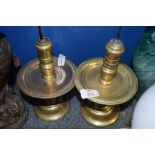 PAIR OF BRASS CANDLESTICKS