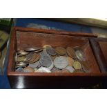 BOX CONTAINING COINAGE, MAINLY ENGLISH AND EUROPEAN