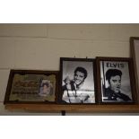 GLASS PICTURES INCLUDING TWO OF ELVIS