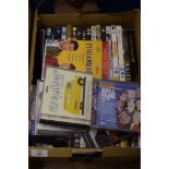 BOX CONTAINING CDS AND DVDS