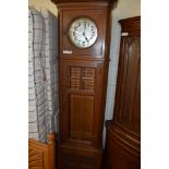 EARLY 20TH CENTURY OAK LONGCASE CLOCK, 205CM HIGH