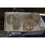 BOX CONTAINING SMALL QUANTITY OF GLASS WARES