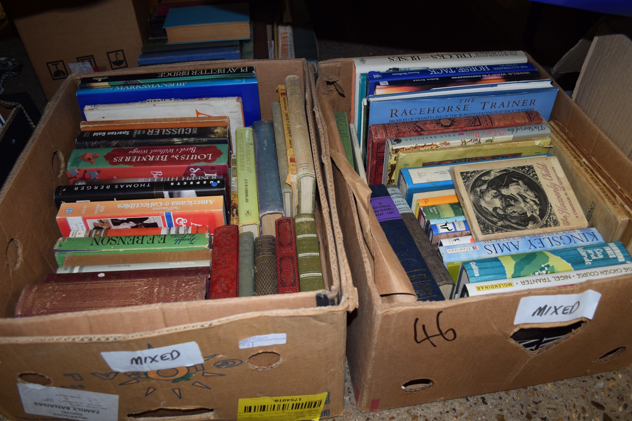 TWO BOXES OF BOOKS