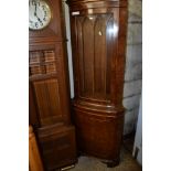 REPRODUCTION FULL HEIGHT GLAZED TOP CORNER CABINET, 183CM HIGH