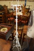 WHITE PAINTED LAMP STANDARD, 157CM HIGH