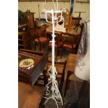 WHITE PAINTED LAMP STANDARD, 157CM HIGH