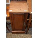 VICTORIAN MAHOGANY BEDSIDE CABINET, 33CM WIDE