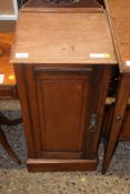 VICTORIAN MAHOGANY BEDSIDE CABINET, 33CM WIDE