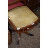 REPRODUCTION SMALL PEDESTAL DROP LEAF TABLE WITH INSETS