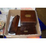 BOX CONTAINING VARIOUS WOODEN BOXES