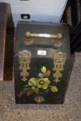 PAINTED TIN COAL BOX