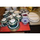 LAZY SUSAN AND OTHER POTTERY ITEMS, TOGETHER WITH A ROYAL DOULTON CUPS AND SAUCERS IN THE CARLYLE
