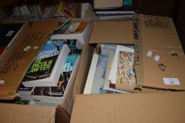 TWO BOXES OF BOOKS, PAPERBACKS, VARIOUS TITLES