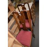 PAIR OF QUEEN ANNE STYLE DINING CHAIRS