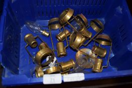 PLASTIC BOX CONTAINING BRASS METAL FITTINGS